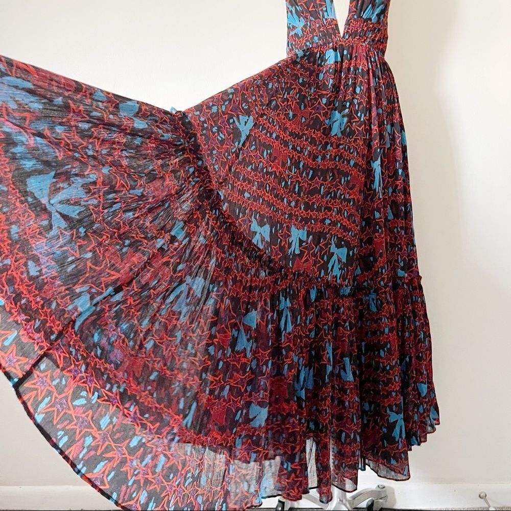 Free People X Zandra Rhodes Super Nova Maxi Halter Dress XS boho NWOT RARE - Picture 5 of 10